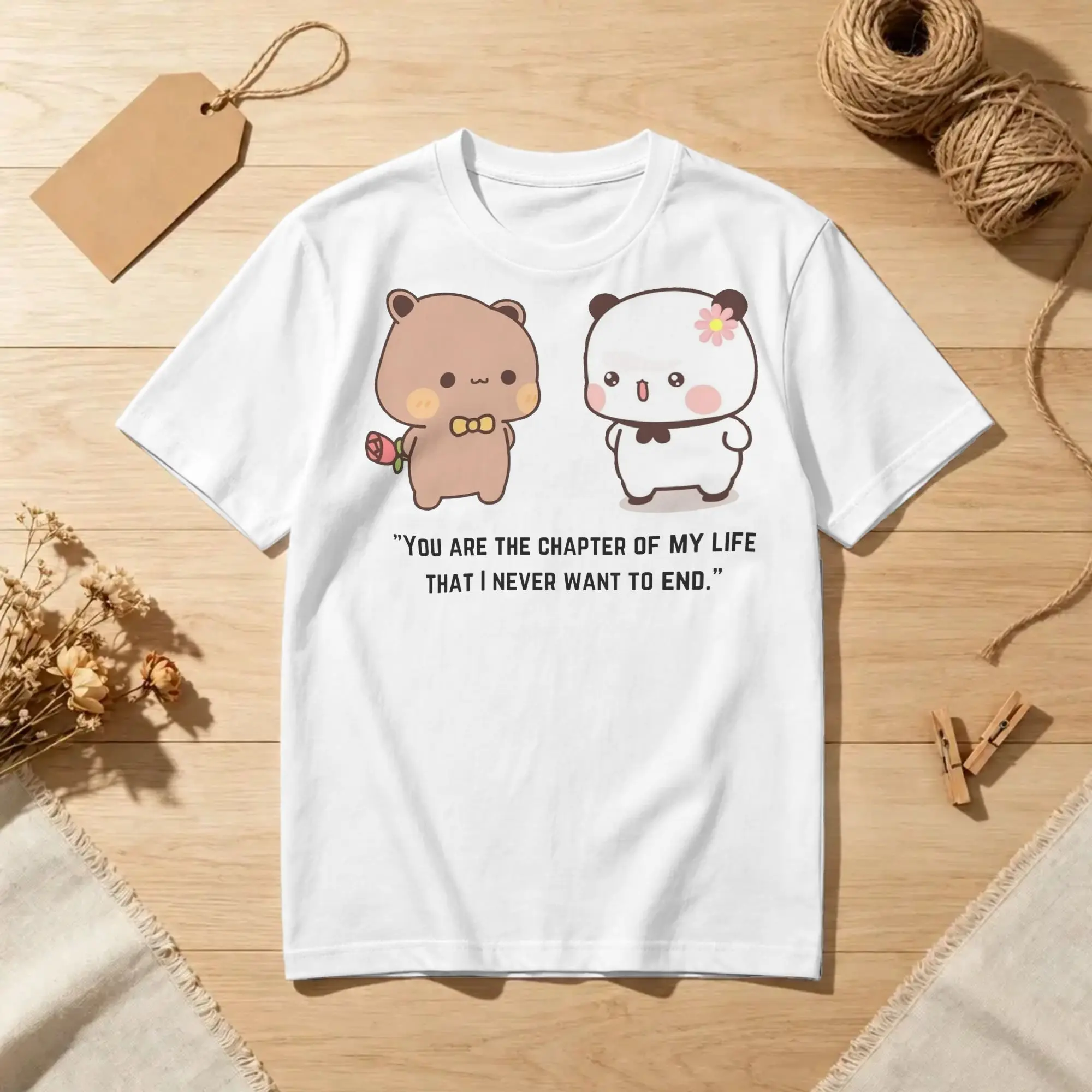 Bubu Dudu Panda Bear Men Women's T Shirt  Funny Tees Short Sleeve Crewneck T-Shirt 100% Cotton Plus Size Clothing