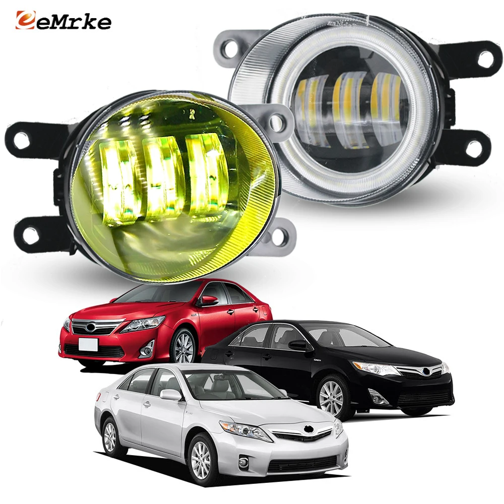 

Передний бампер дневного света для Daihatsu Altis Camry Hybird 2010 2011 2012 ~ 2014 Противотуманная фара в сборе с линзой Angel Eye DRL Halo 2 шт.