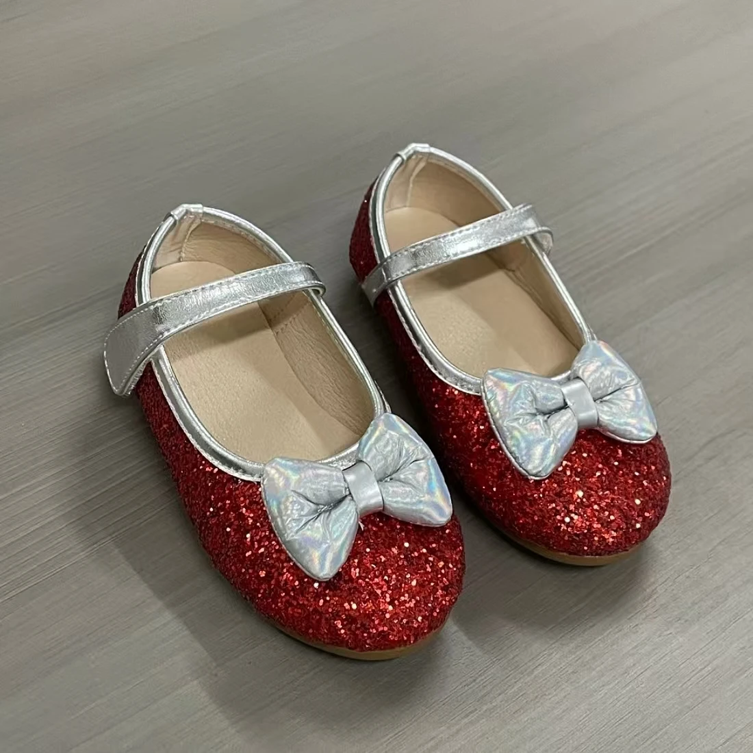 Jinyu New Arrival Princess Shoes Fashion Glitter Leather Baby Children's Personalized Gathering Casual Children's Flat Shoes