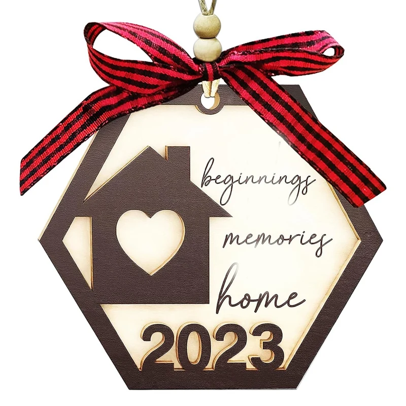 

3Pcs Home Ornament 2023, House Warming Gifts Home, Home Gift First Christmas Home Ornament 2023 Easy Install Easy To Use