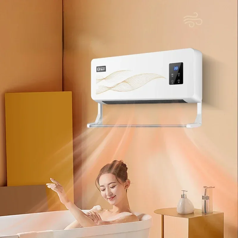 

Multifunctional Wall Electric Heaters Ceramic Heating Fan Heater Mobile Intelligent Remote Control Electric Warmers In Bathroom