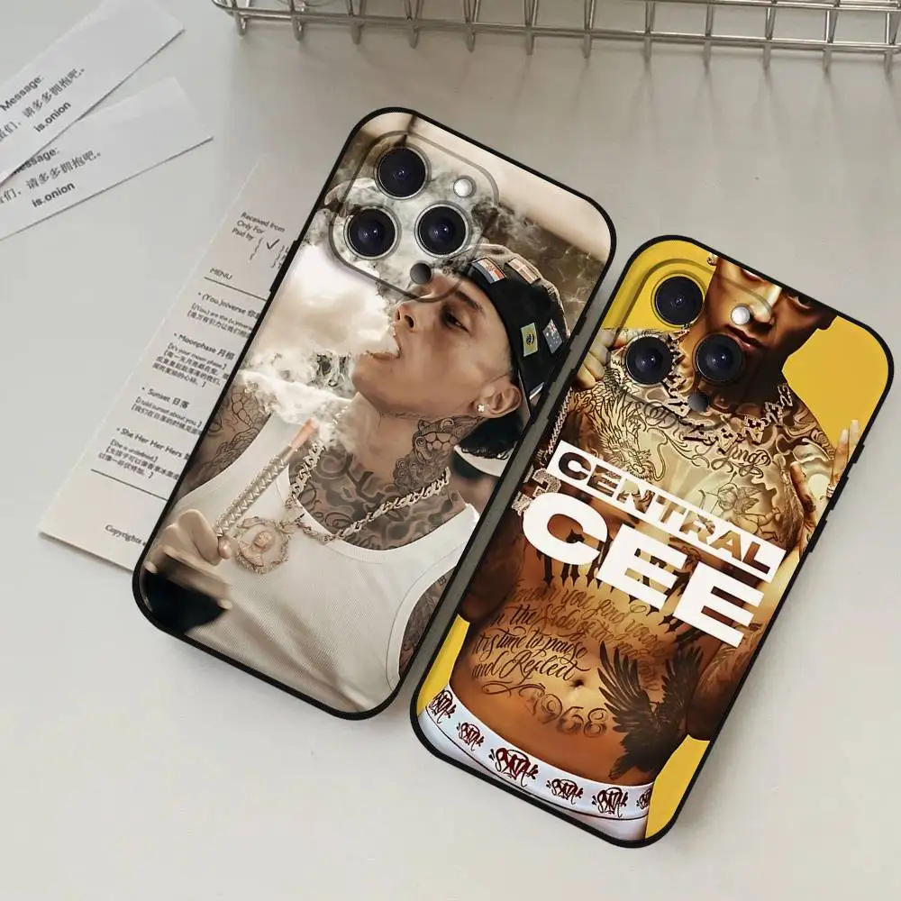 Central Cee Uk Rapper Phone Case For Iphone 16 15 11 13 14 Pro Max 7 8 Plus X Xr Xs Max 12mini Black Shell Cover Case