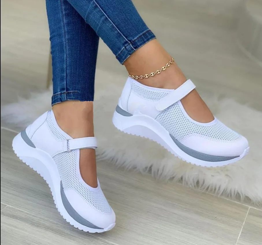 Zapatillas Mujer Sneakers Trendy Mesh Platform Socks Hollow Out Sandals Shoes Tenis Feminino Breathable Sports Shoes Women