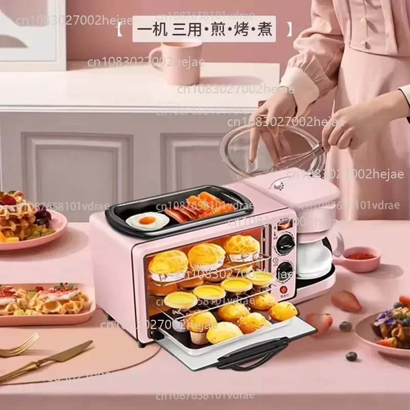 Breakfast Maker Household 3-in-1 Multipurpose Toaster, Sandwiches, Electric Oven, Appliances