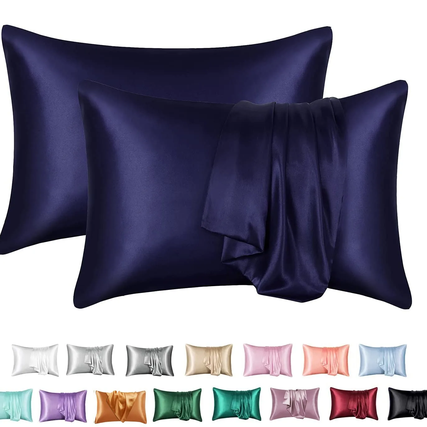 

Satin Pillowcase Set Envelope Closure Sleeping Pillow Slip Decorative Dakimakura Cover Mulberry Silk Body Cushion Bed Decor