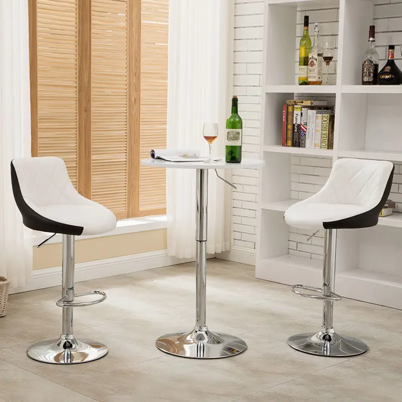 

Swivel White Chair Bar Barbershop Height Outdoor Design Adjustable Modern Chairs Luxury Cadeira Giratoria Beauty Salon Furniture