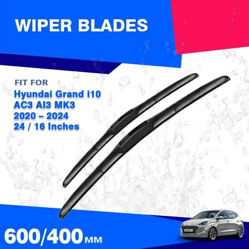 Front Windscreen Wiper Blades For Hyundai i10 MK3 AC3 AI3 2020 2021 2022 2023 2024 Grand i10 Windshield N Line Car Accessories