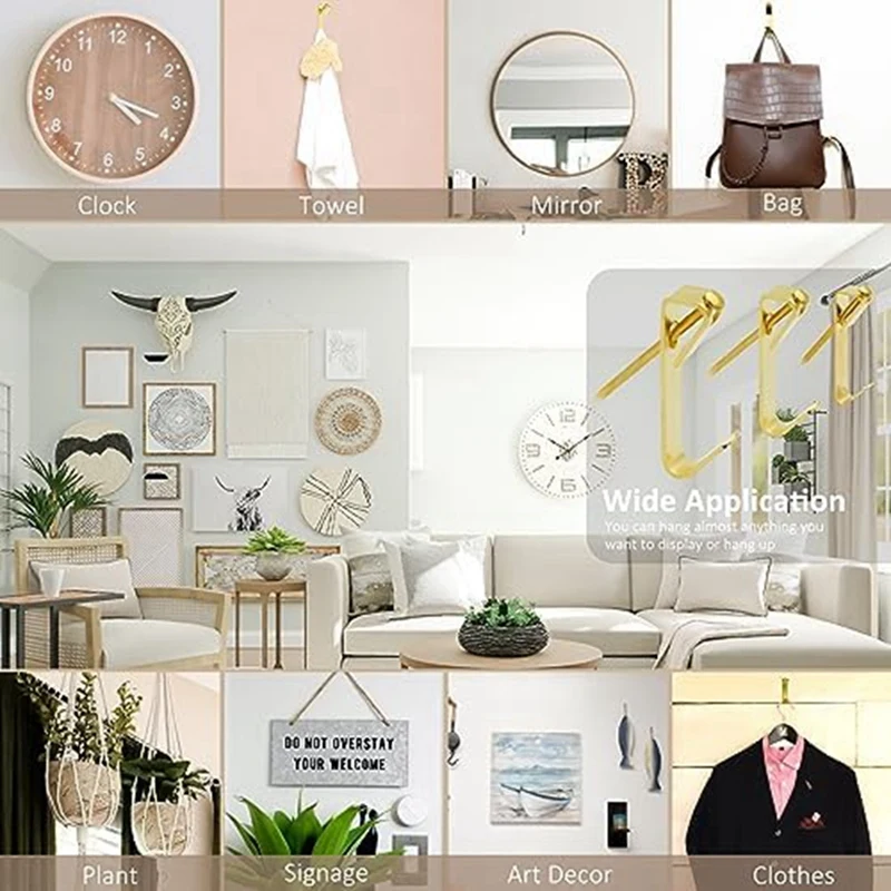 그림 걸이식 키트, 건식 벽체용 그림 후크, 3 가지 크기의 그림 후크 세트, 4.5Kg, 13.6Kg, 22.7Kg