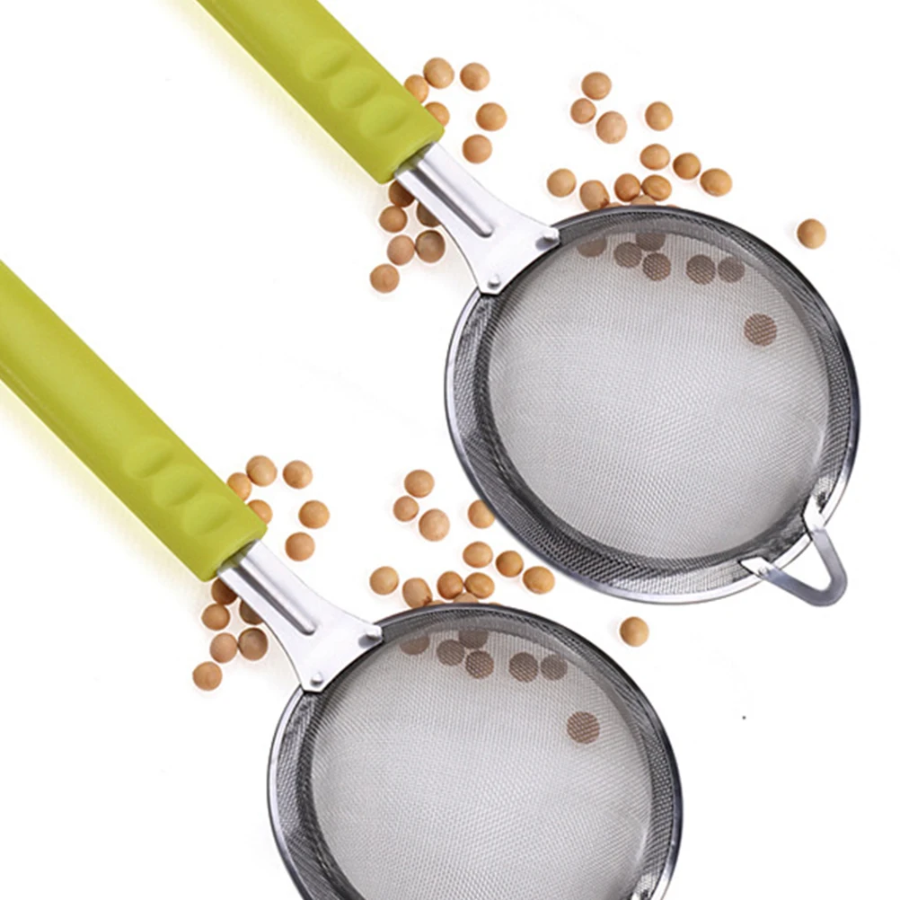 

2pcs Hand Held Flour Sieve Mesh Sifter Strainer Filter Cake Baking Powder Tool Stainless Steel Flour Colander Kitchen Bar