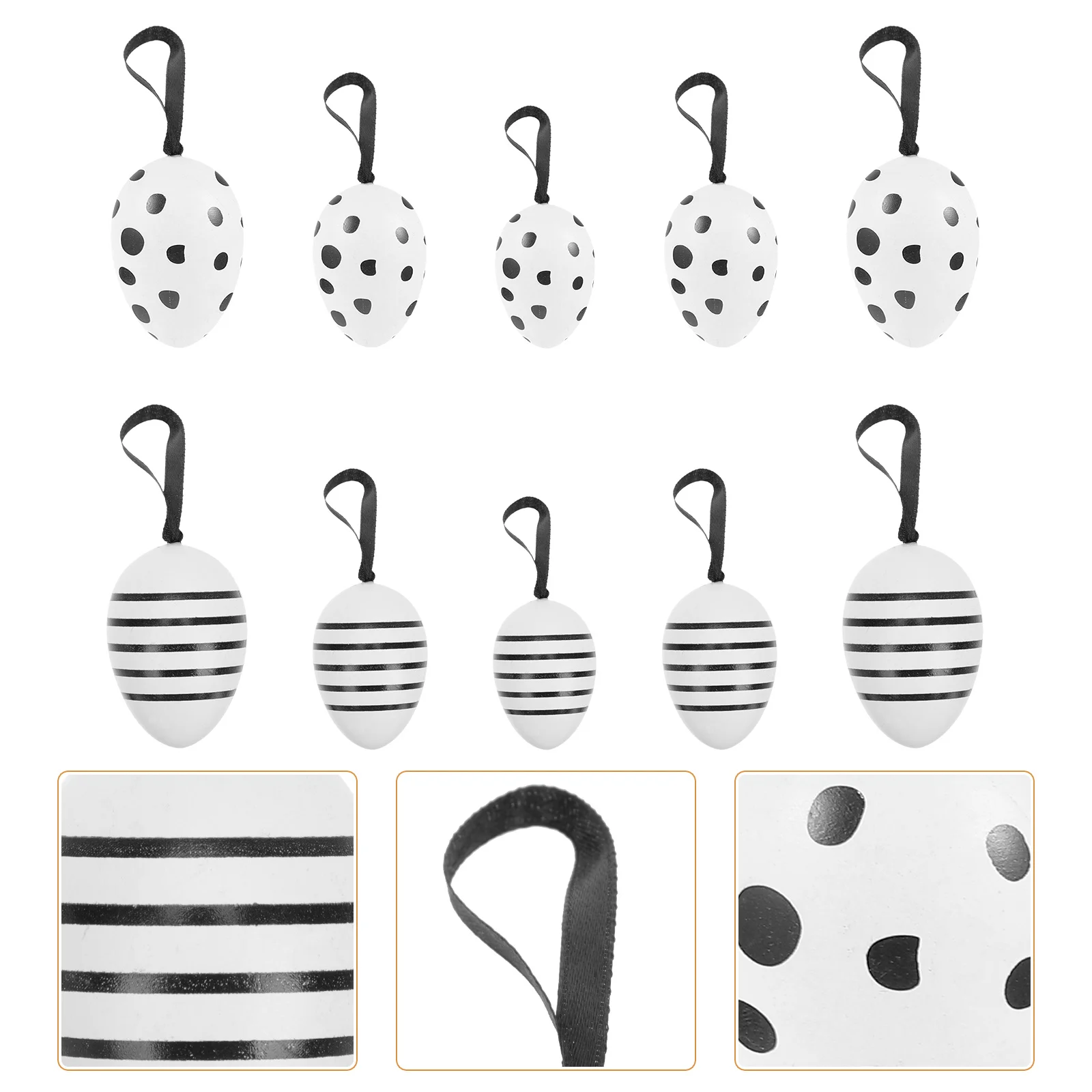 

24pcs Pendant Painting Eggs Plastic Decorative Easter Party Diy Easter Eggs Favor Hanging Egg Home Ornament DIY