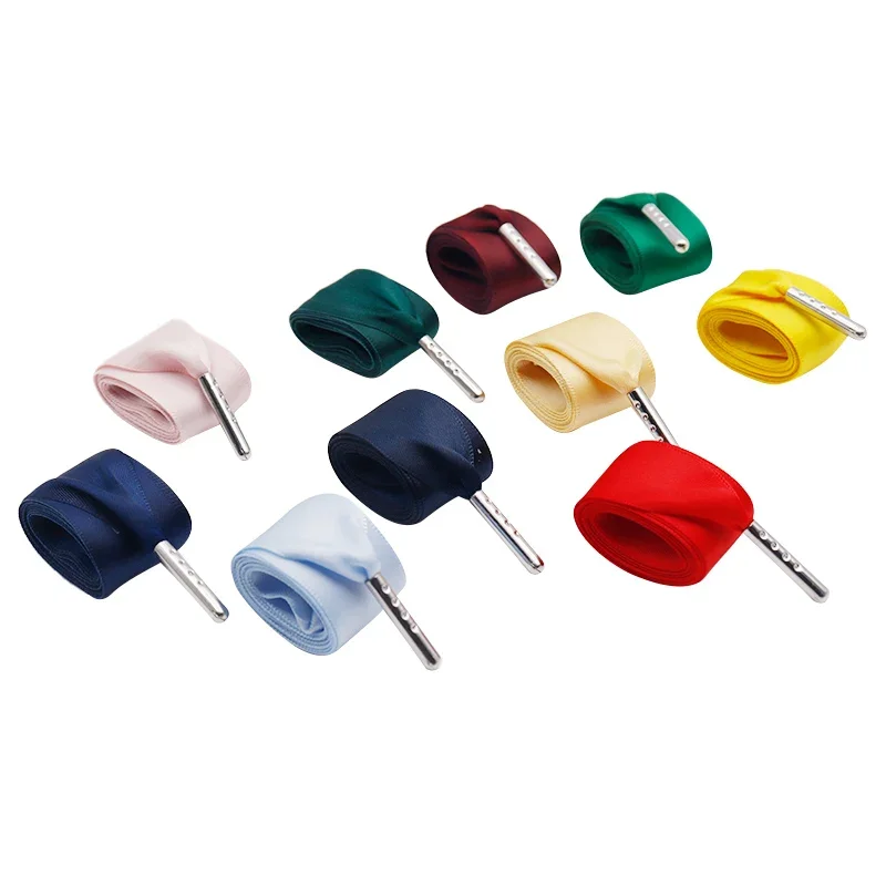 Coolstring Cute Accessory 22mm Silver Aglets Tips Ribbon Tape Double Sided Silk Shoelaces Gifty Present Decorative Gift Belt