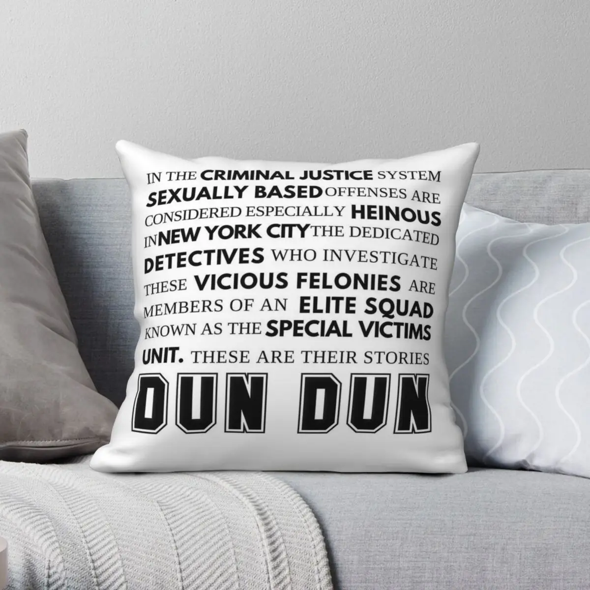 Law & Order SVU Opening Speech Pillowcase Polyester Linen Velvet Creative Zip Decor Pillow Case Sofa Cushion Cover 45x45