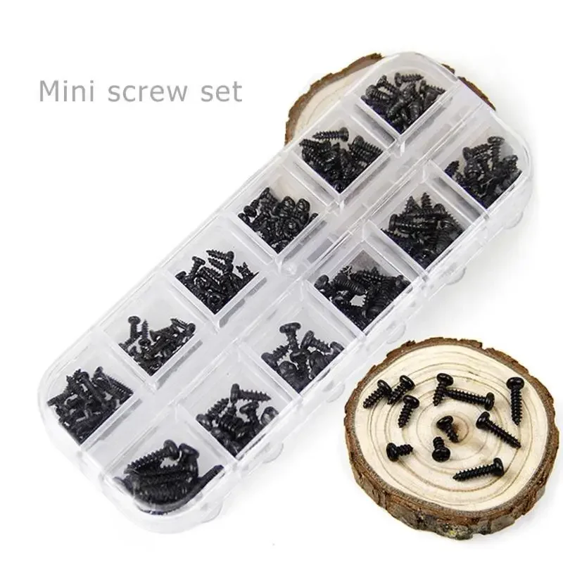 45pcs Screw Mini Phillips Head Micro Screws Round Head Self-tapping Electronic Small Wood Screws Kit Self-tapping Screw Kit