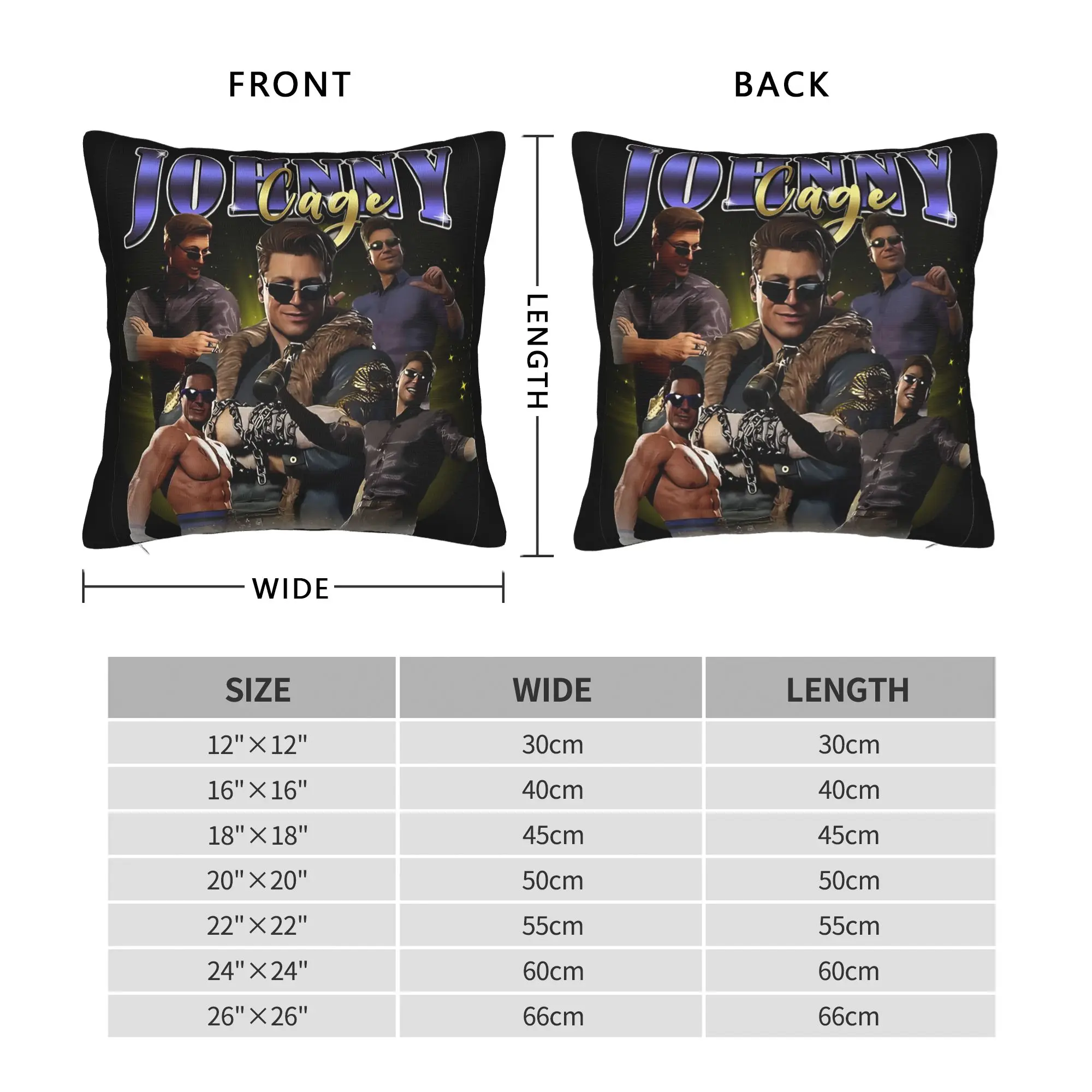 Pillow Case Johnny Cage Mortal Kombat Comfy  Pillow Cover For Sofa Car Home Decor Morden Pillowcases