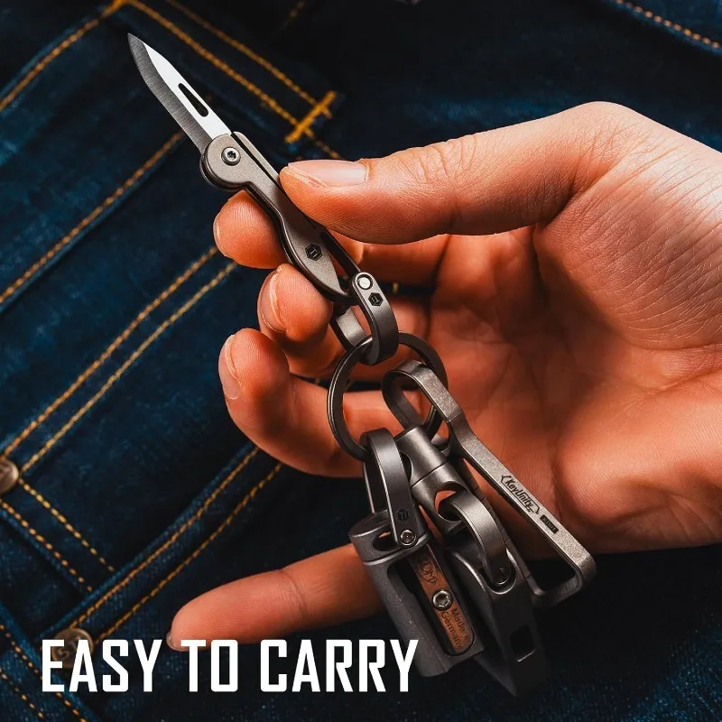 KeyUnity Mini Titanium Pocket Knife for Everyday Carry- Razor Sharp Folding Blade, EDC Tool for Camping, Hiking and Outdoor