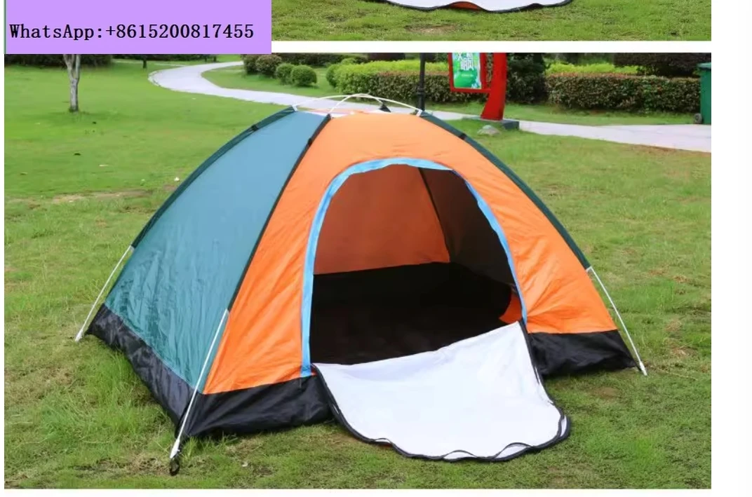 3～4人用軽量キャンプテント、レインフライ付きアウトドアバックパッキングテント、ファミリーキャンプ、ハイキング、ビーチ、釣り用