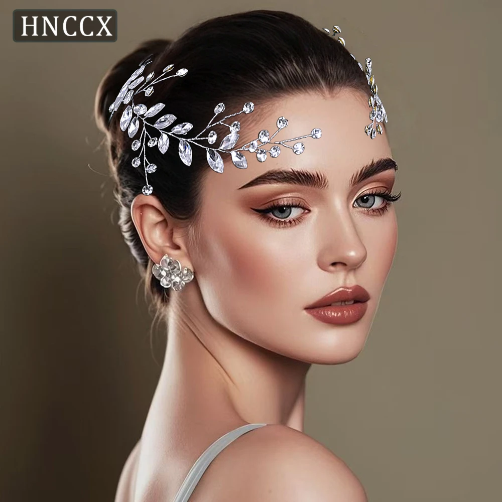 

HNCCX Bridal Rhinestones Headband Wedding Headpiece Women Simplicity Hair Accessories Banquet Party Hair Band Headdress CP909