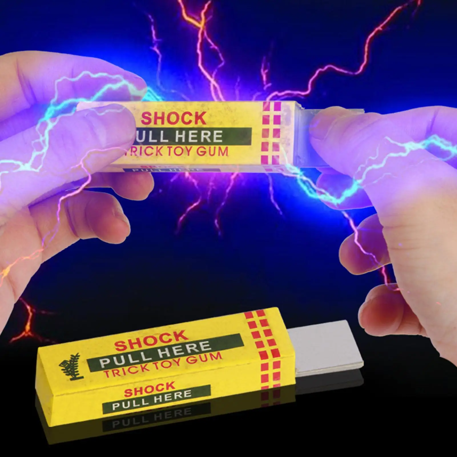 Electric Shocking Chewing Gum Funny Prank Toy Creative Shock Games Stress Reliever Toy April Fool Day Prank Shocking Toy