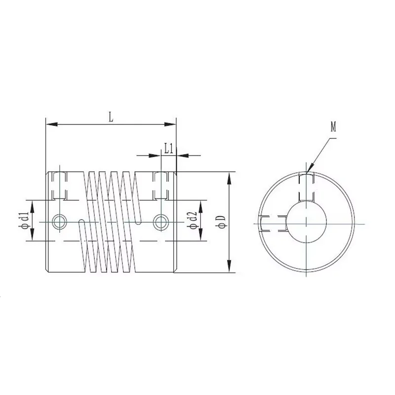 D19*L25 Wellenkupplung Aluminium Flexible Kieferkupplung 3/4/5/6/6,35/7/8/10mm CNC Schrittmotor-Kupplung Encoder Graviermaschine – Detail 1