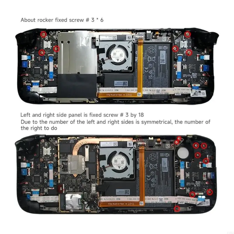 F3MA Replacement Accessories Part Game Console Full Set Screws Metal Screws 67Pcs/set