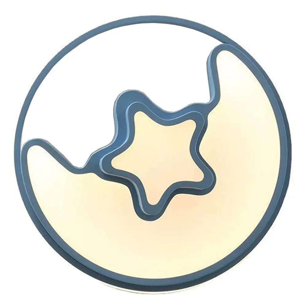 

56W LED Bedroom Ceiling Light Plastic Moon Star Baby Room Ceiling Lamp Kid's Study Room Ceiling Lamp