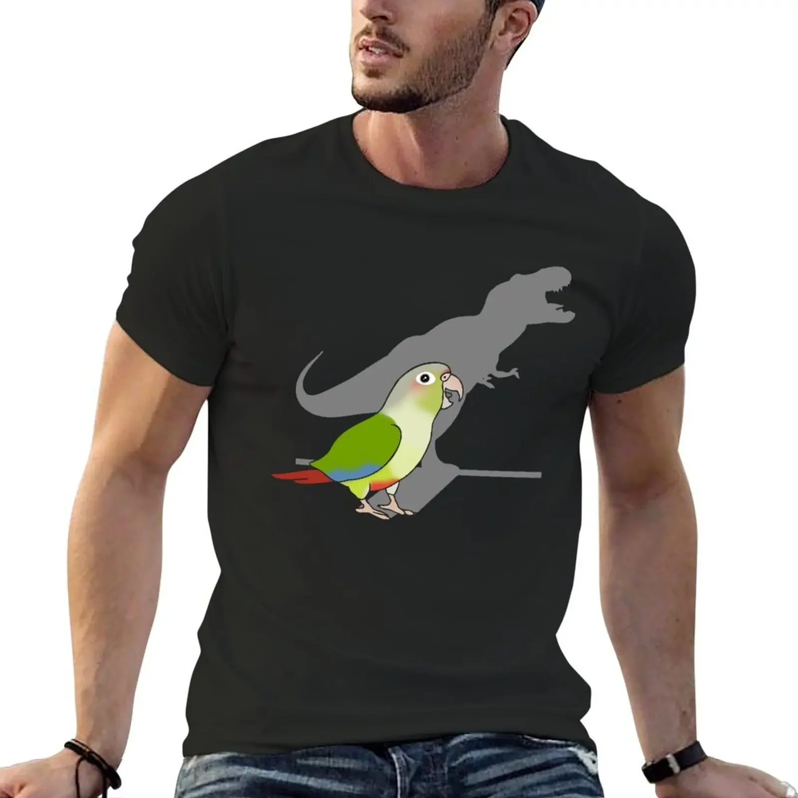 

Cinnamon Conure T-rex shadow T-Shirt boys whites Aesthetic clothing mens t shirt graphic