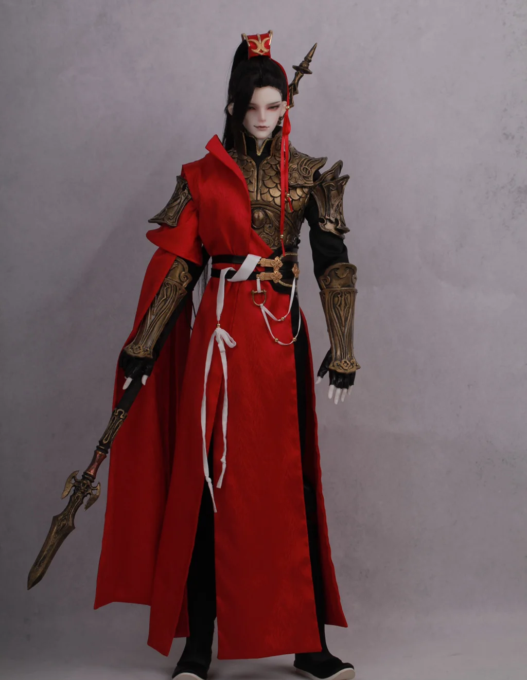 1/3 Scale BJD Clothes Ancient Costume Hanfu Warrior Armor Outfit For POPO68 Longhun73 ID75 Strong Uncle Doll Accessories A1224