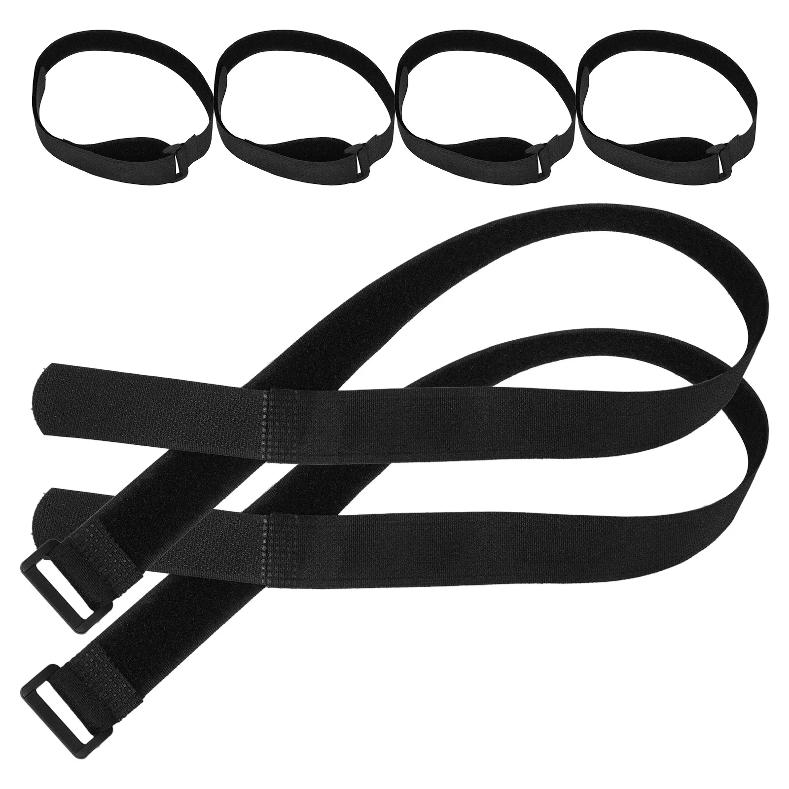 

6pcs Patio Garden Umbrella Fixing Straps 25mmx600mm Black Adjustable Tie Belts for Camping Lightweight Portable