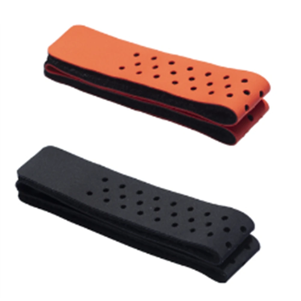 2Pcs Adjustable and Breathable Replacement Armband Soft Strap Band for Heart Rate Monitor -Wahoo (Black+Orange)