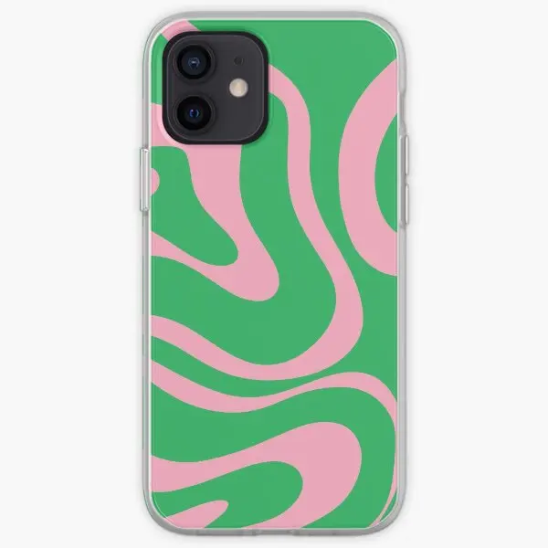 Retro Modern Liquid Swirl Abstract Patte  Phone Case Customizable for iPhone 11 12 13 14 Pro Max Mini X XS XR Max 6 6S 7 8 Plus