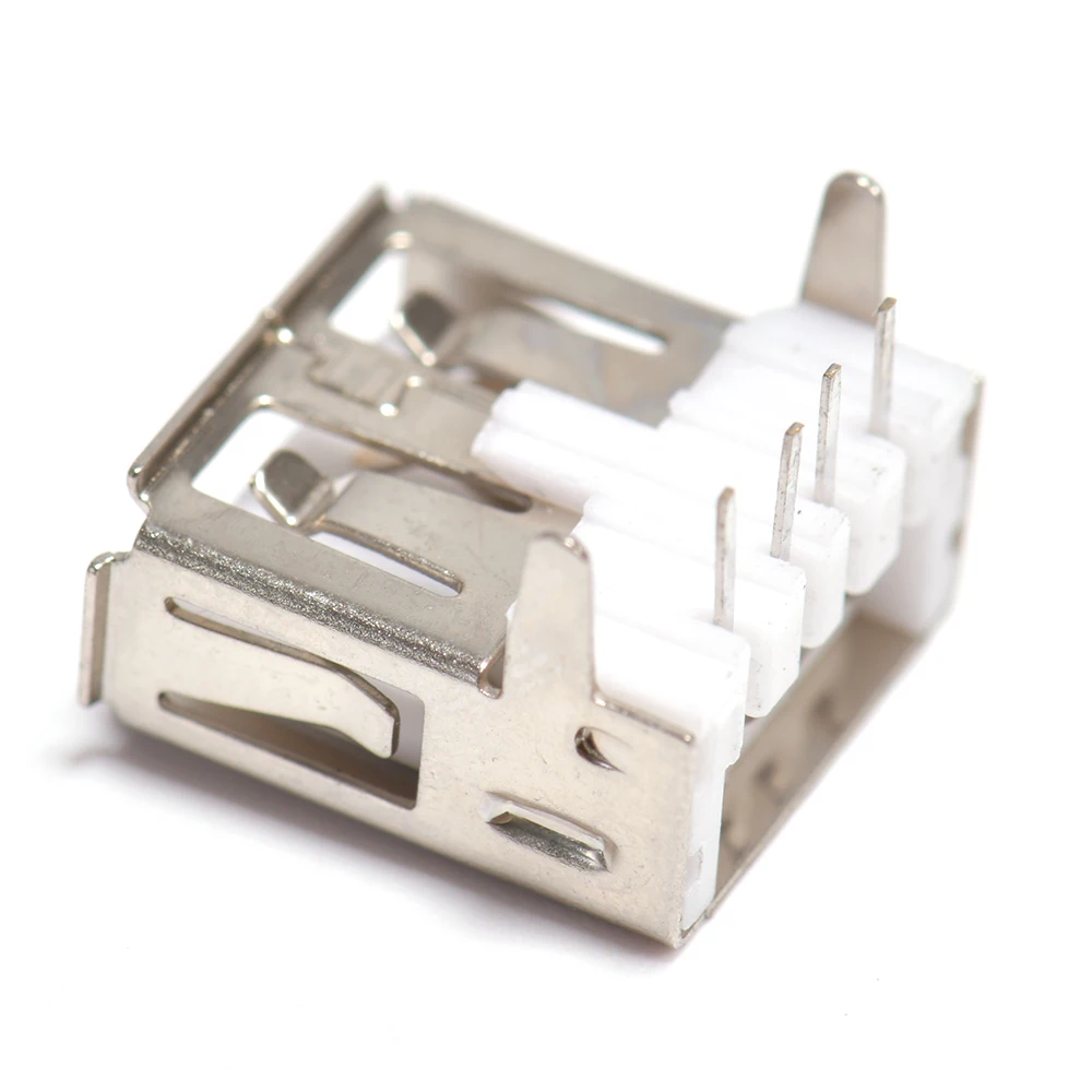 2022 Hot Sale 10Pcs USB Type A Standard Port Female Solder Jacks Connector PCB Socket Straight Leg Roll Edge White Glue