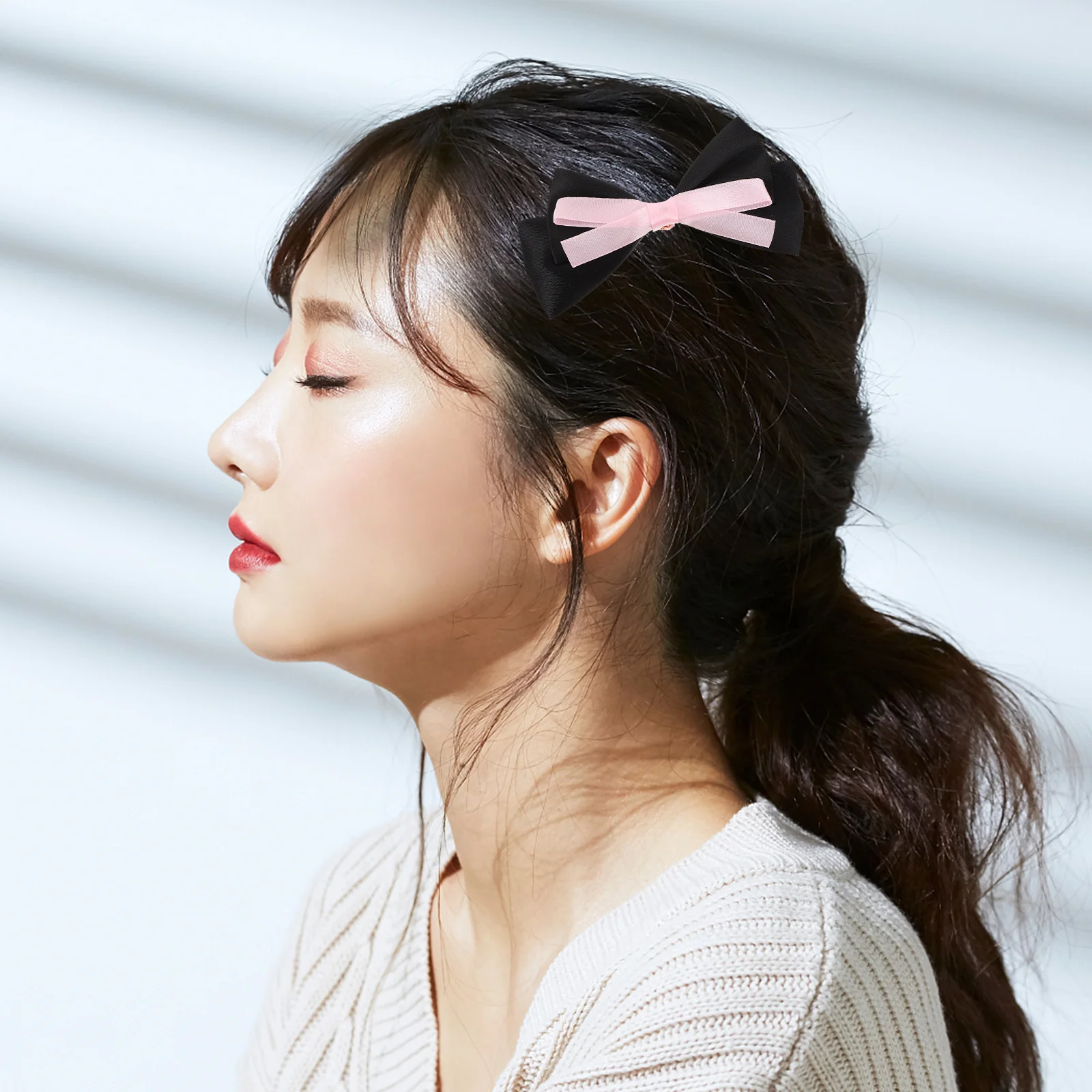 

10Pcs Bow Hair Clips Double Layer Ribbon Cute Accessories for Girls Students Party Everyday Use Baby Hair Clips