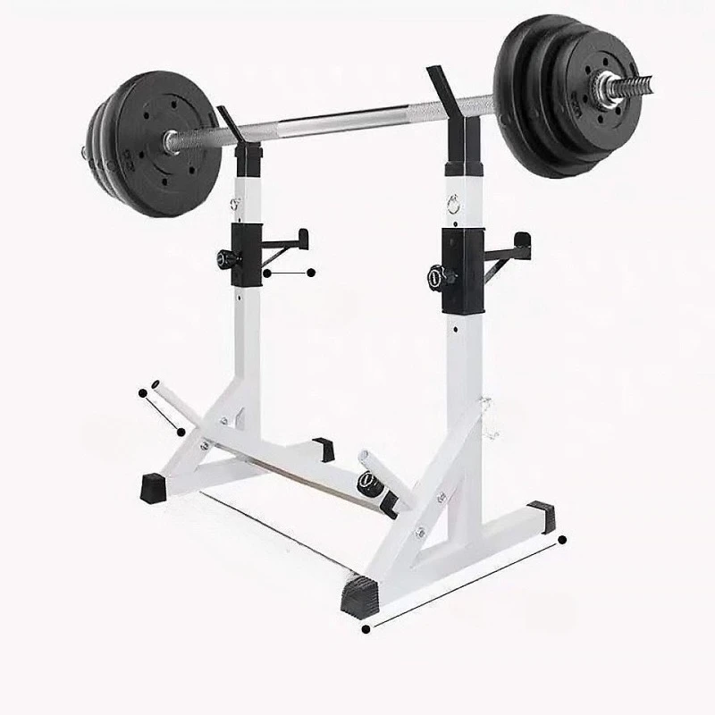 

Barbell Rack Squat Rack Bench Push Fitness Equipment Household Men's Gantry Rack Bench Push Bed Barbell Set Adjustable