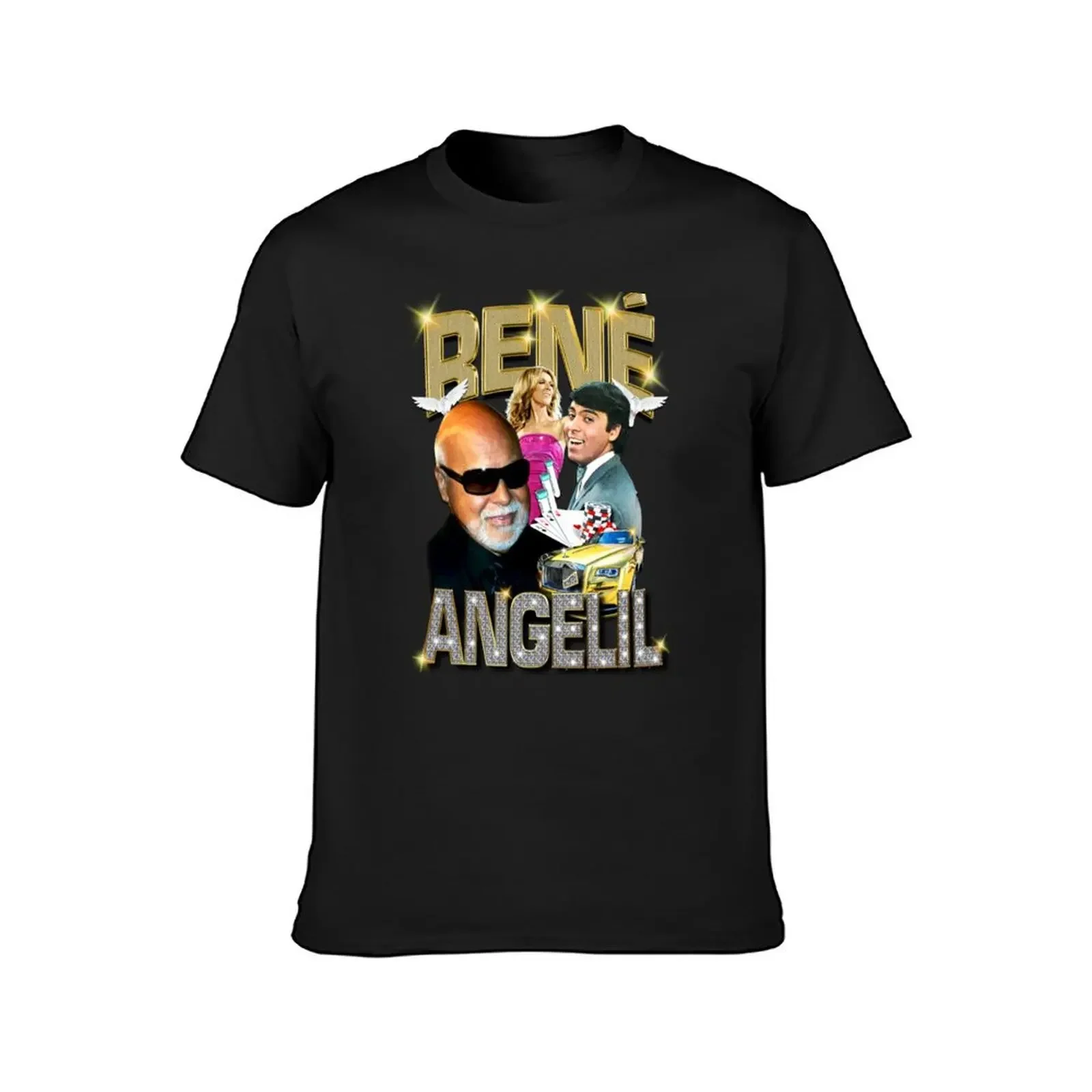 René Angelil (Bling Bling) T-Shirt graphic tee shirt animal prinfor boys oversized t shirt mens t shirts top quality