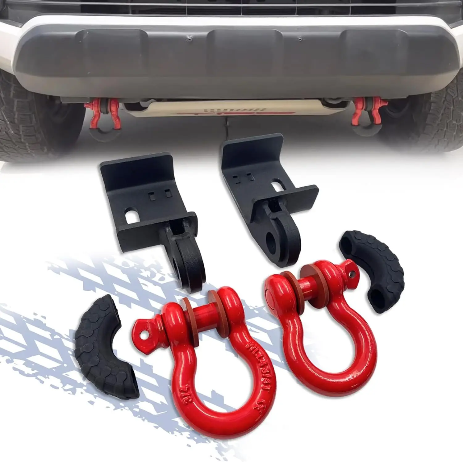 

Передний кронштейн буксировочного крюка Demon D-образное кольцо для Toyota Tacoma 2009-2020 21 22 23