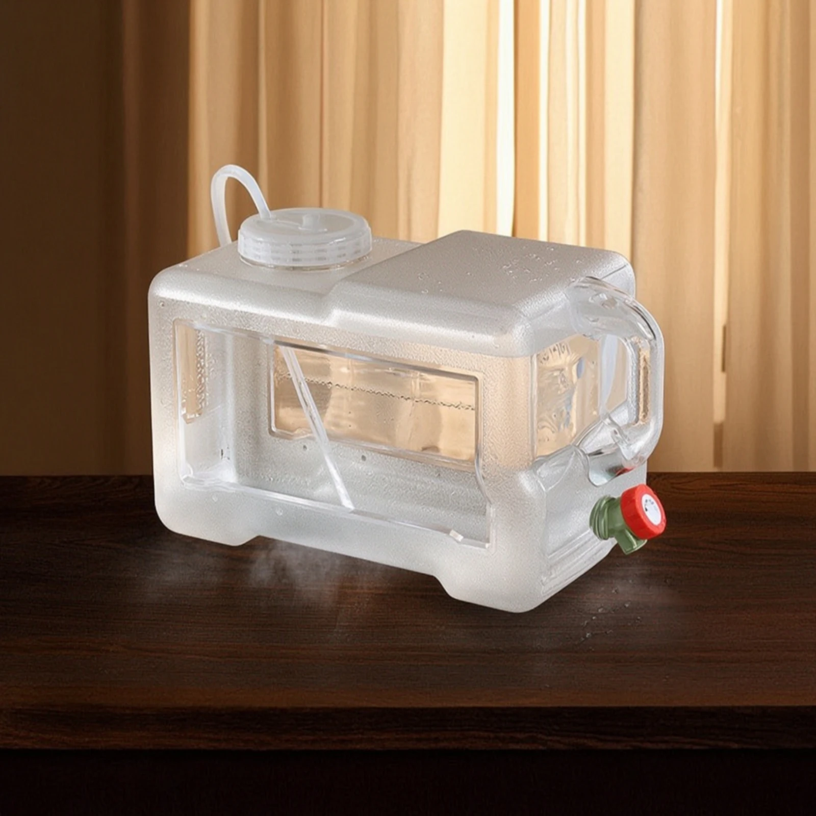 Water Container with Faucet Transparent Container with Spigot and Lid Water Container with Lid Easy to Use for Tea Lovers, Home