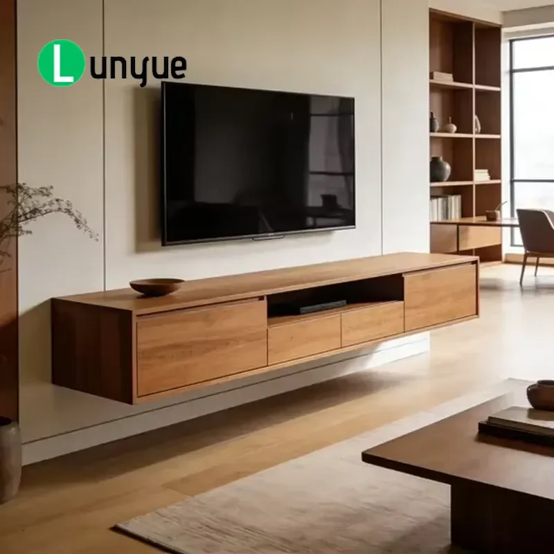 Modern TV Cabinet with Drawers and Shelves Living Room Furniture Storage Unit Contemporary Design Home Entertainment Center