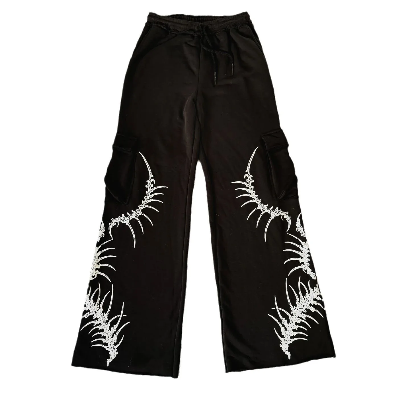 

Y2kstreetwear Хип-хоп Панк Уличные танцевальные повседневные брюки, эластичные винтажные рабочие брюки с принтом High Street, осенне-зимний наряд