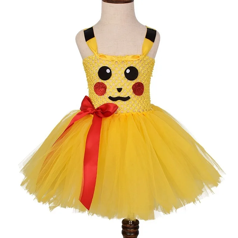 

Pokemon Pikachu Cosplay Costume Cos Outfits Uniform Top Skirt Halloween Carnival Role Play Dress Girls Women Adult Dress Anime