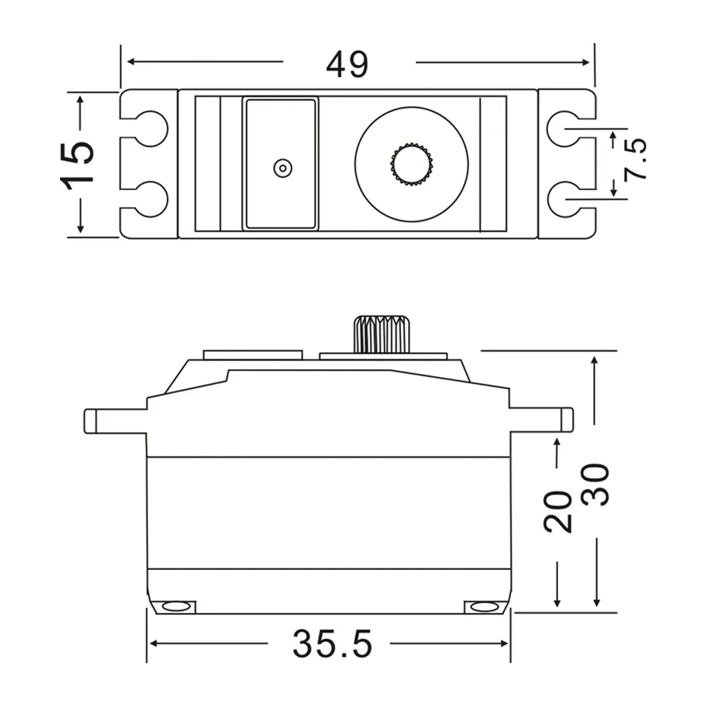 JX PDI-2535MG 25g 0.06 s wodoodporny Metal Gear mikro cyfrowy bezrdzewny tylny serwomechanizm do 450 500 śmigłowca RC