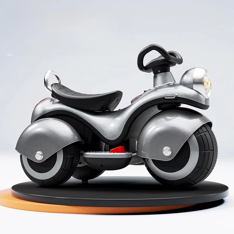 Electric remote control motorcycle, rechargeable multi-function tricycle, can seat people