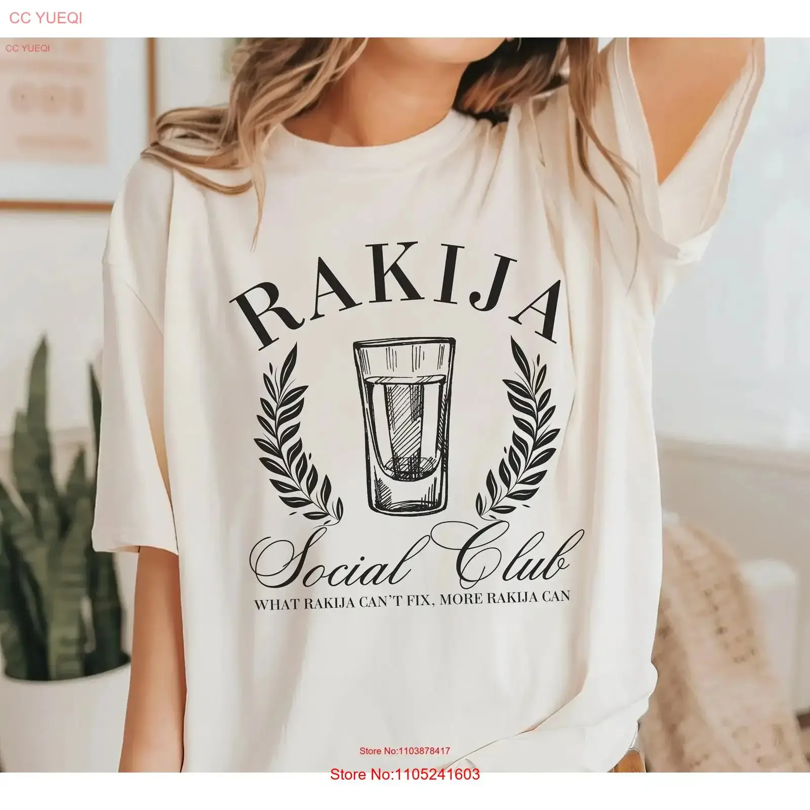 Rakija Social Club T Shirt Funny Balkan Drinking Drustveni Klub Majica Bosnia Serbia Croatia for Her Cute Balkanka Poklon