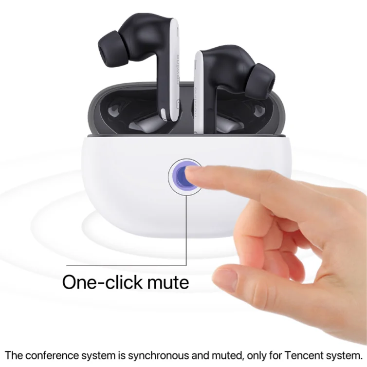 NewBuds-Casque de conférence Bluetooth sans fil professionnel, ANC, suppression du bruit, formation, ordinateur de bureau, USB