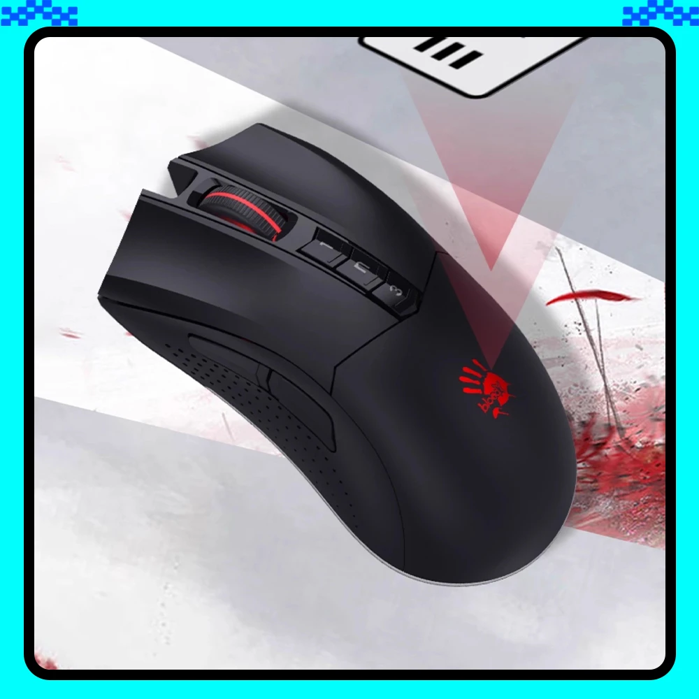 Bloody R90 PLUS Wireless Mouse E-sports Low Delay FPS Gaming Mouse Long Life Macro Programming Valorant PUBG Gifts