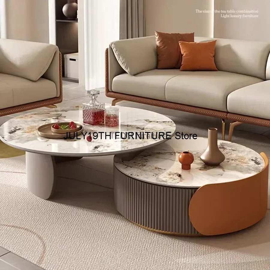 Living Room Coffee Table Home Set Marble Top Unique Coffee Table Modern Sofa Italian Extendable Luxury Table Basse FurnitureXS