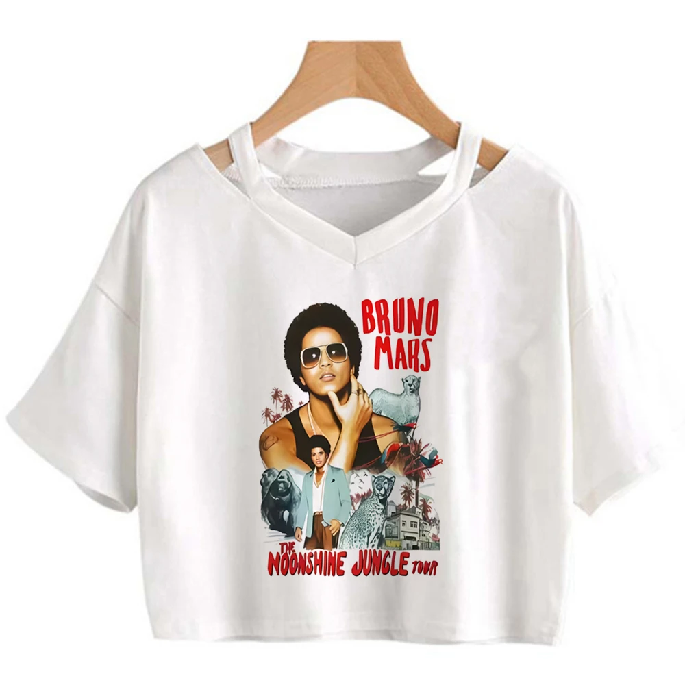 Bruno Mars the Romantic Tour Crop-Top Shoujo lustiges süßes koreanisches Mode-T-Shirt süße Szene Grunge – Detail 8