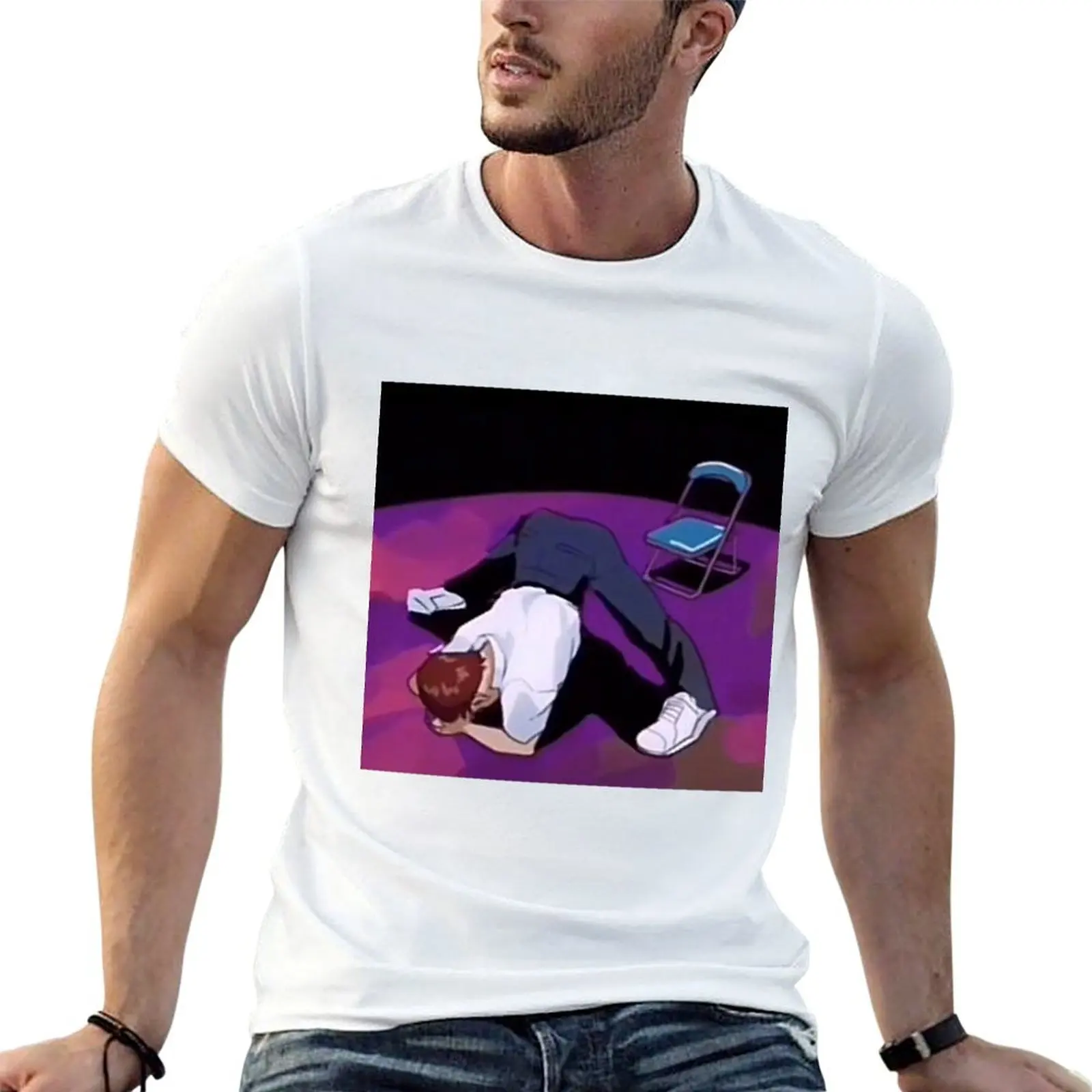 Someone Help Shinji T-Shirt blacks animal prinfor boys shirts men