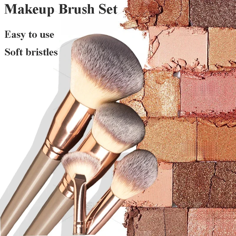 1-15PCS Makeup Brushes Set Soft Fluffy Eyeshadow Foundation Concealer Blending Blush Brush Kabuki Professional Women Beauty Tool