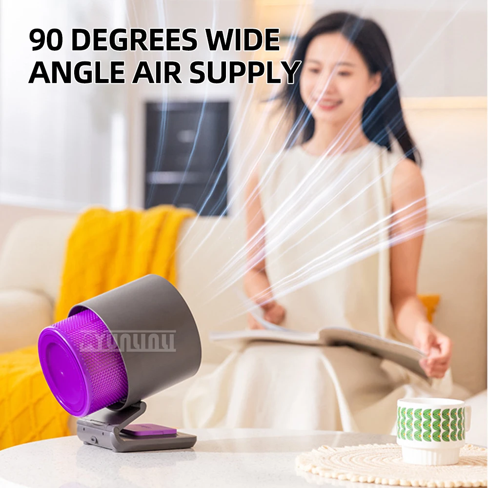 Портативный электрический вентилятор для очистки воздуха, складной настольный цифровой дисплей, воздушный охладитель, мини-вентилятор