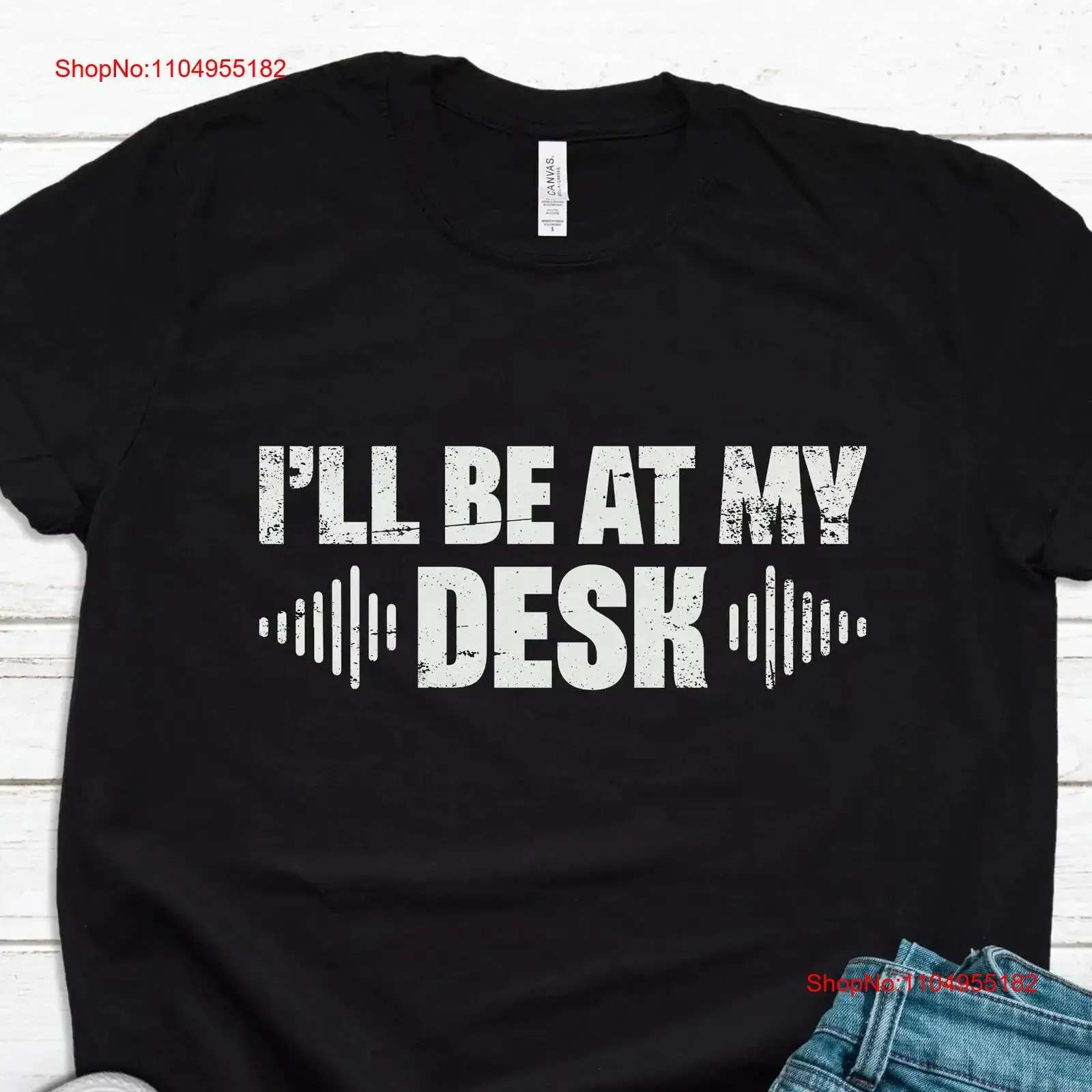 مهندس الصوت الصوت تي شيرت غي في مكتبتي T1455 خمر غسلها موضة الرسم امتدت قليلا أوم لينة الشارع الشهير